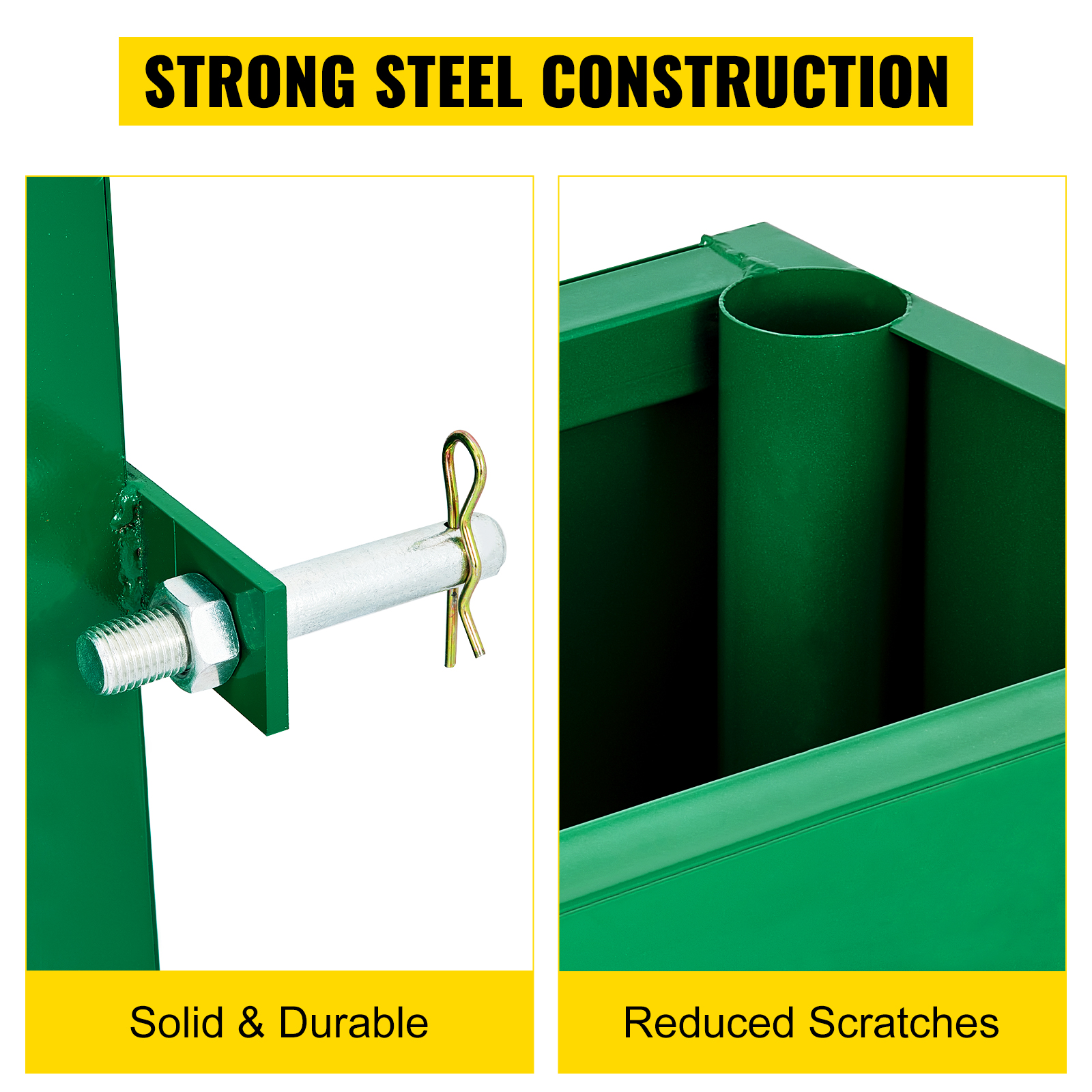 VEVOR 3 point ballast box with strong steel construction, showcasing durability.