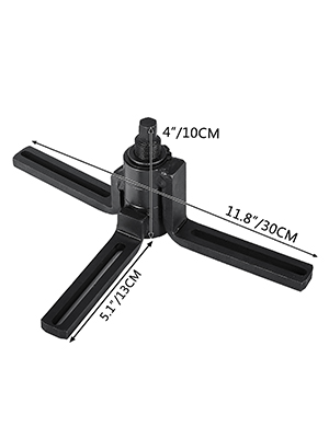 VEVOR crankcase splitter with dimensions labeled for 10cm, 30cm, and 13cm arms.