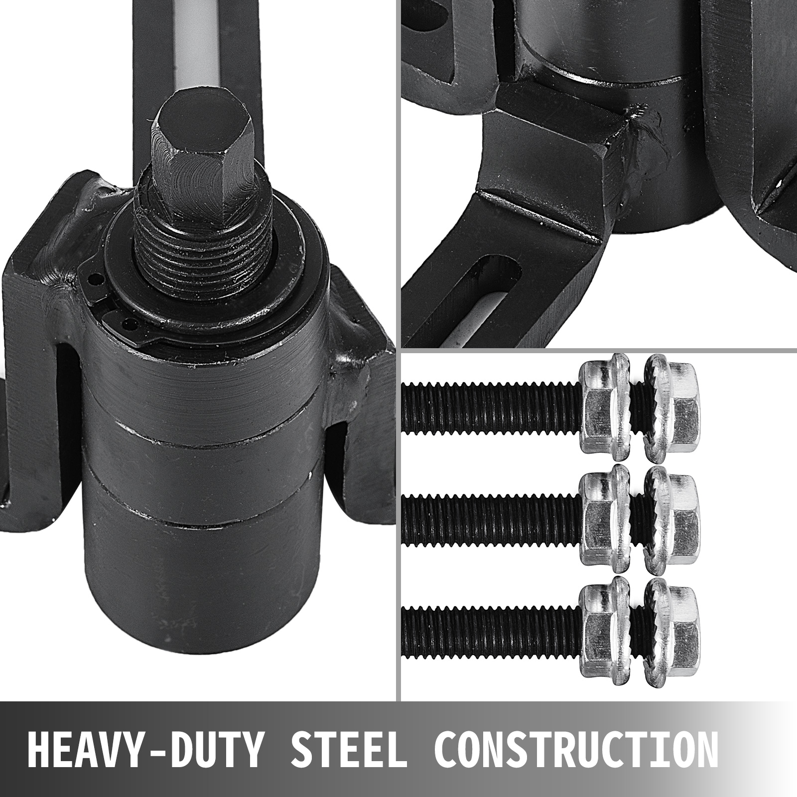 VEVOR crankcase splitter with heavy-duty steel construction and three bolts.