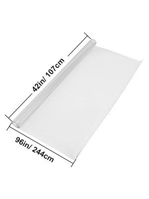 VEVOR clear table cover, 42in x 96in, rolled and transparent.
