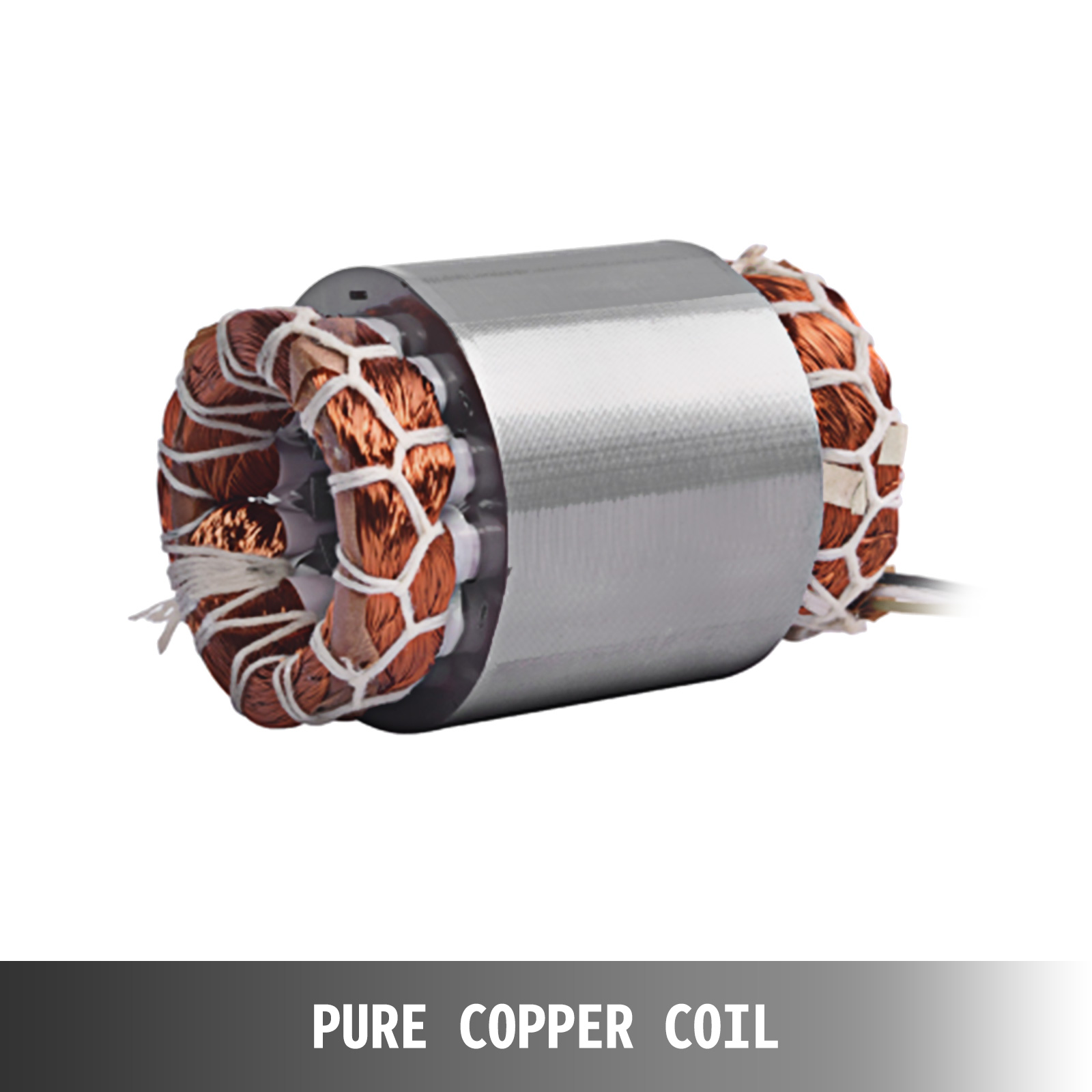 pure copper coil of VEVOR concrete vibrator, showcasing durable construction.