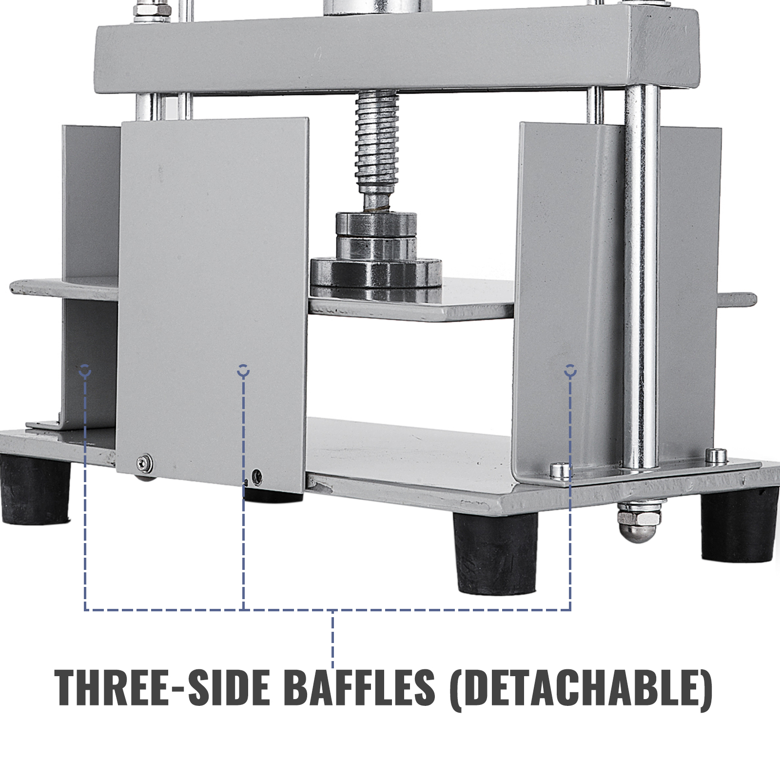 VEVOR paper press machine with detachable three-side baffles for efficient pressing.