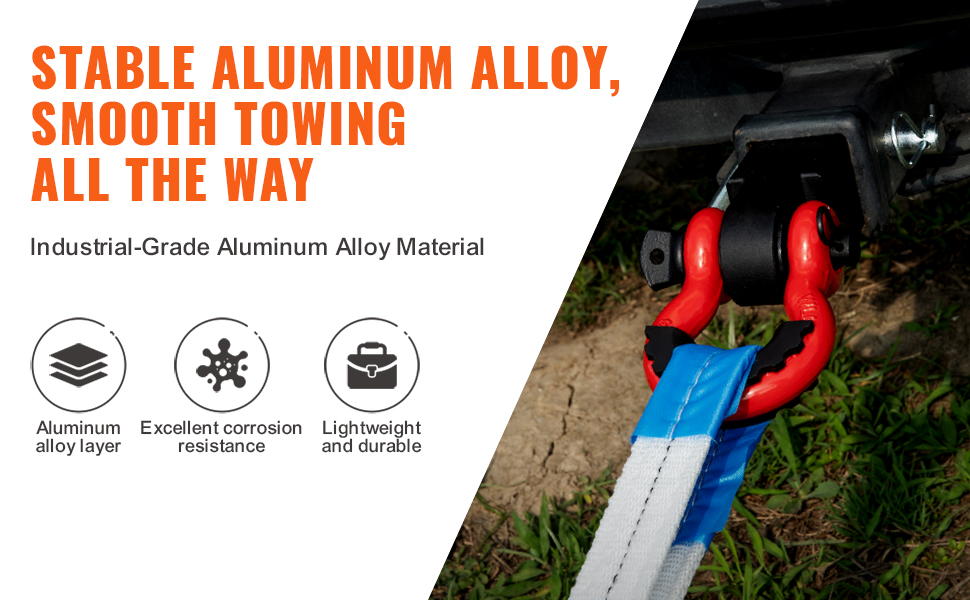VEVOR trailer hitch receiver with aluminum alloy layer, corrosion resistance, and lightweight durability.