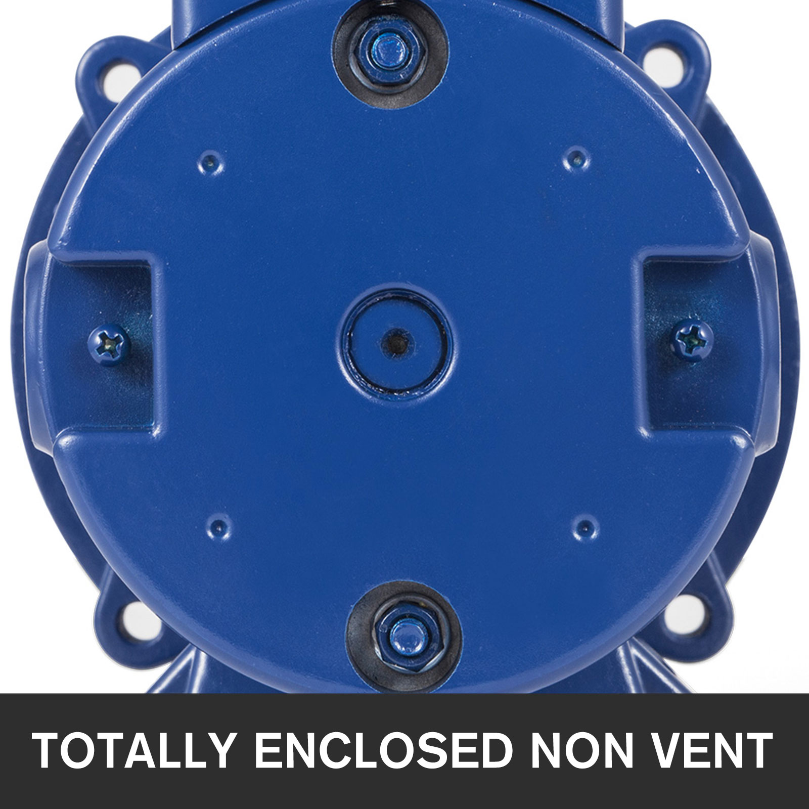 blue VEVOR dc motor with a totally enclosed non-vented design.