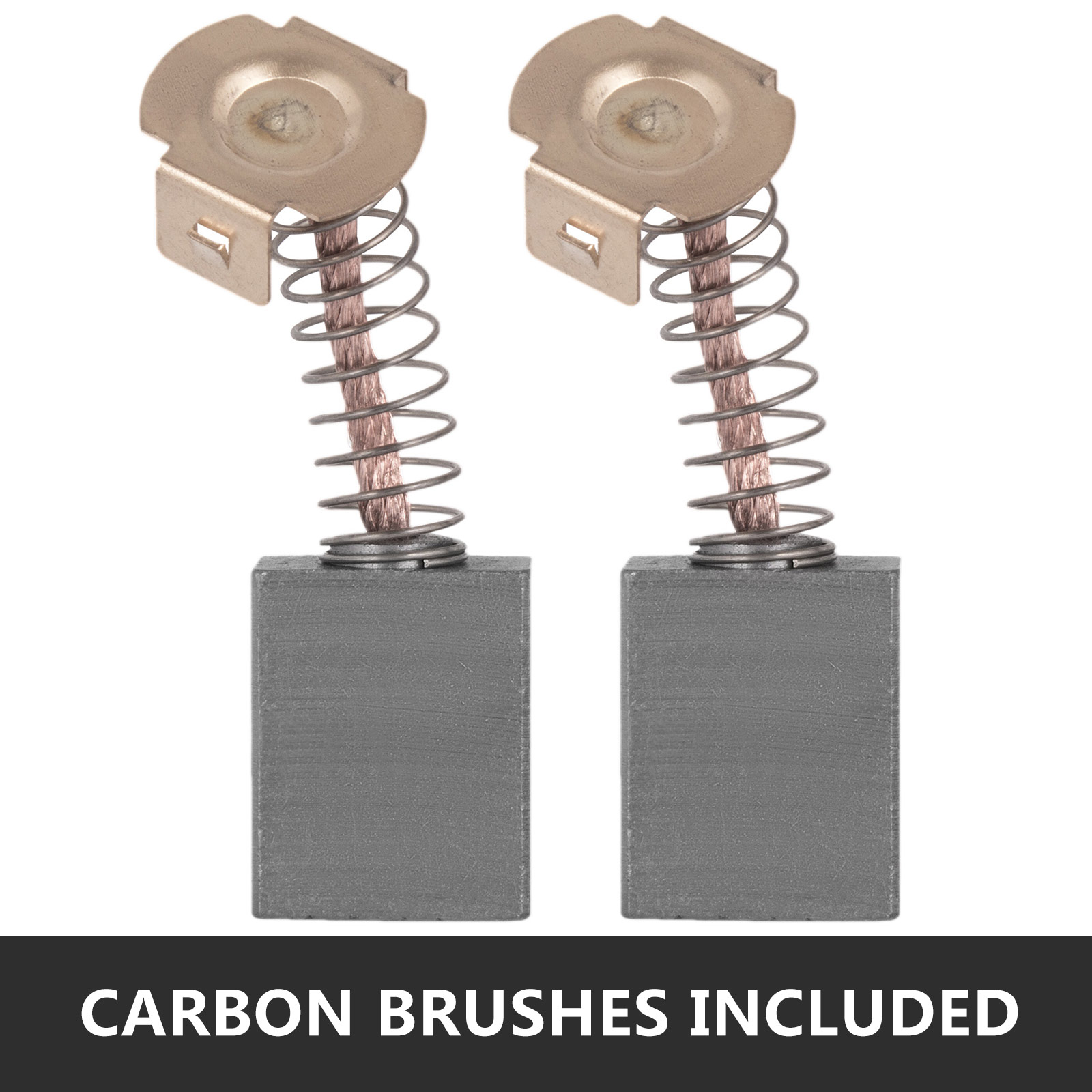 two VEVOR dc motor carbon brushes with springs included.