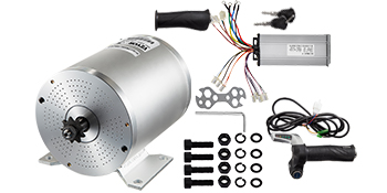 VEVOR 2000w brushless motor with controller, wiring, and accessories.