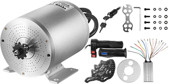 VEVOR electric brushless dc motor with mounting bracket and accessories.