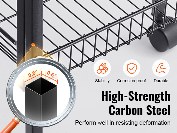 high-strength carbon steel structure for VEVOR flight bird cage, featuring stability, corrosion-proof, and durability.