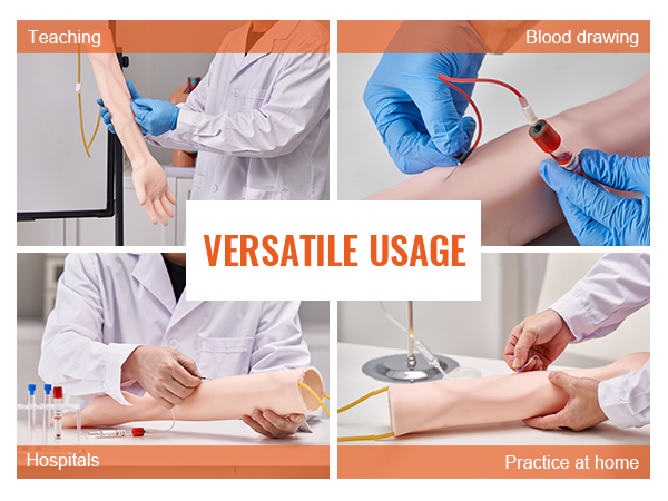 VEVOR phlebotomy practice kit used for hospitals, blood drawing, practice at home, and teaching.
