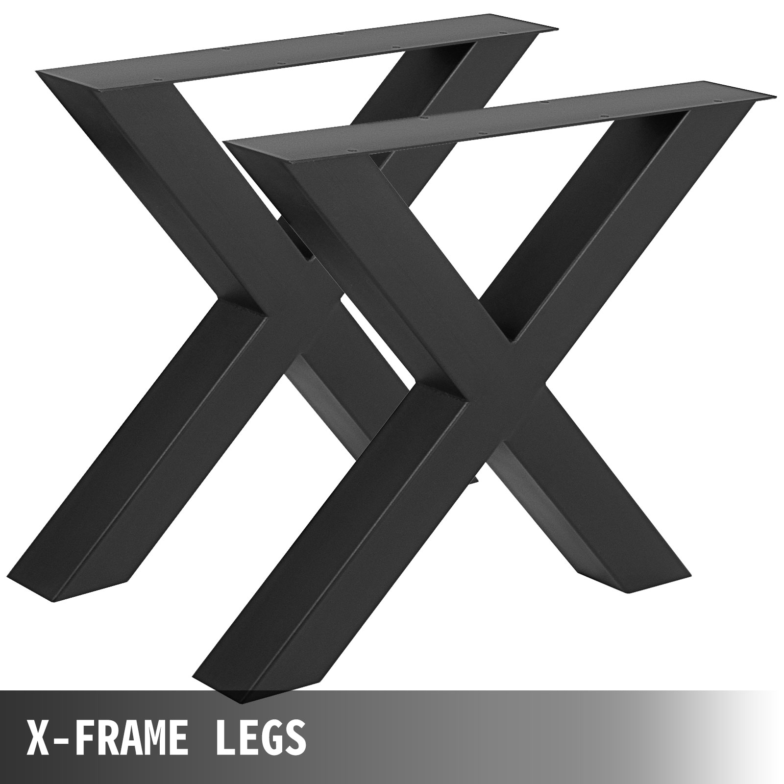 VEVOR steel table legs in black x-frame design.