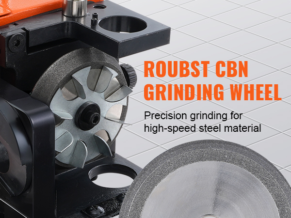 VEVOR drill bits sharpener with robust cbn grinding wheel for precision high-speed steel material sharpening.