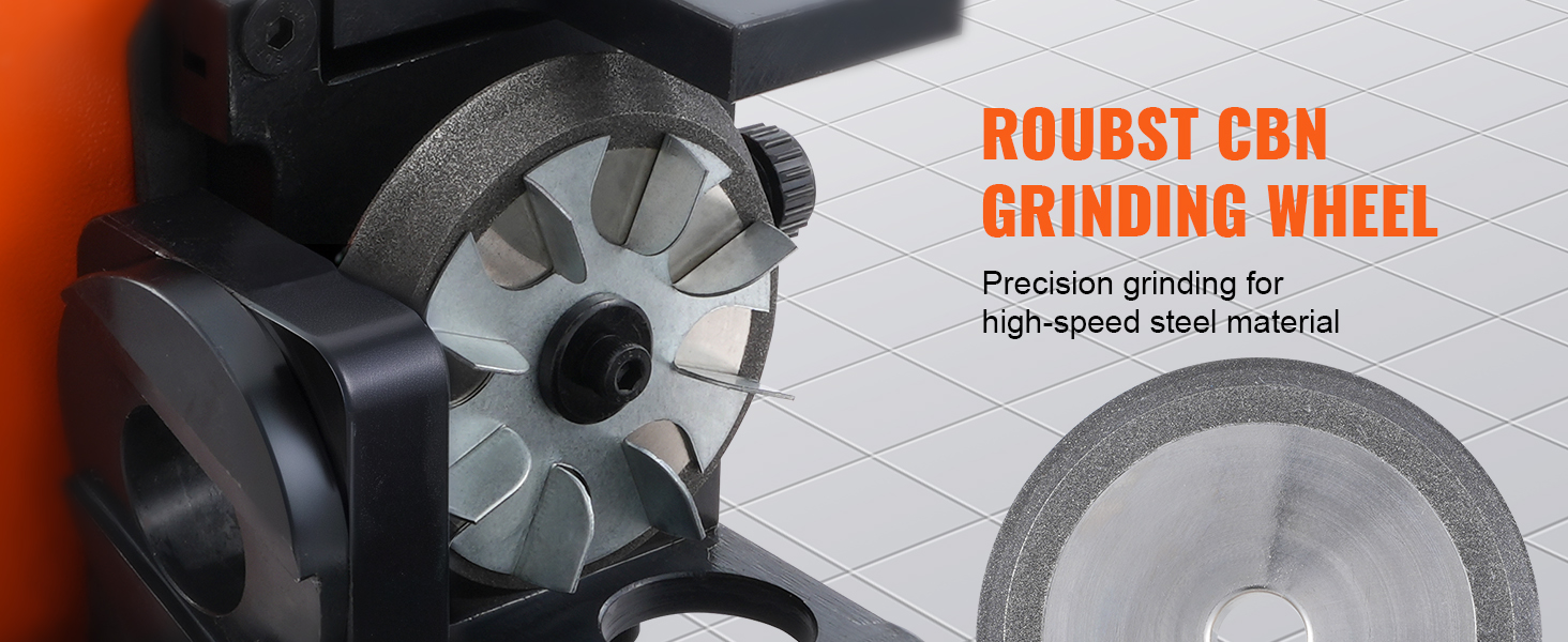 VEVOR drill bits sharpener with robust cbn grinding wheel for precision high-speed steel material sharpening.