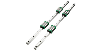 VEVOR linear rail kit featuring two parallel linear rails with four carriages.