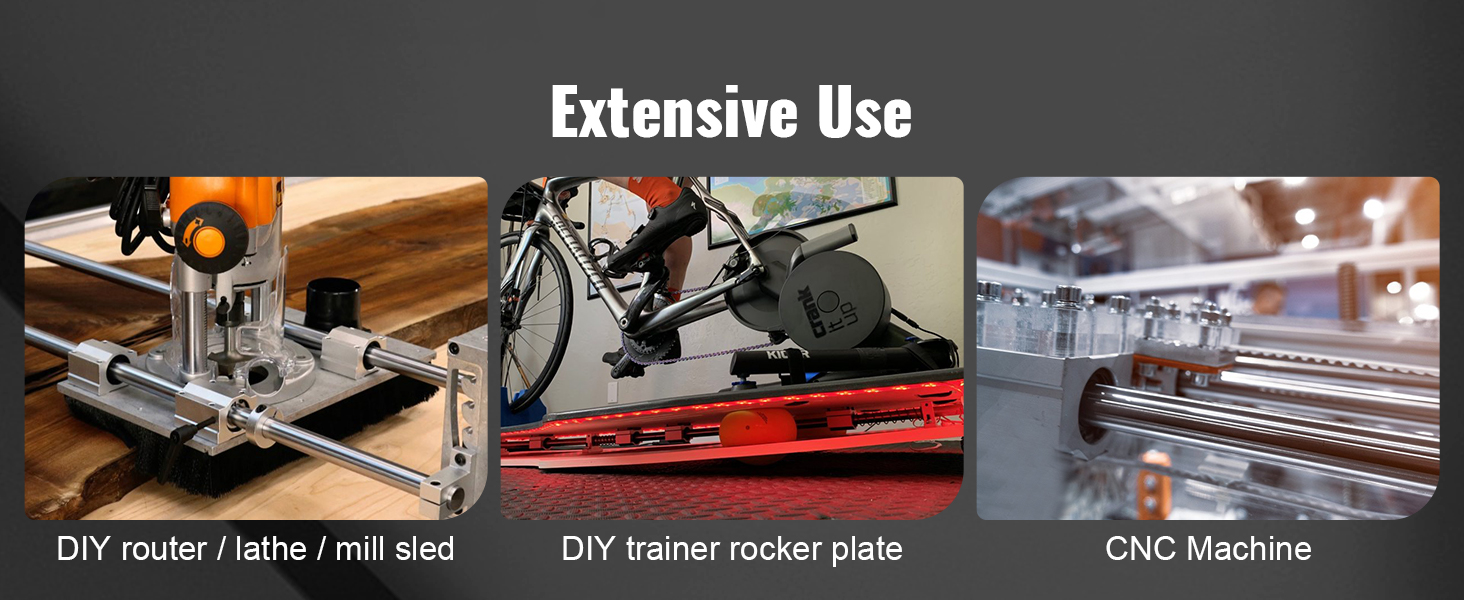 extensive use of VEVOR cnc router linear rail set in diy projects and cnc machines.