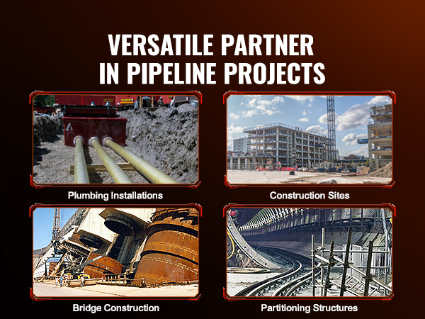 versatile partner in pipeline projects: pipeline processing, construction sites, bridge construction, partitioning structures