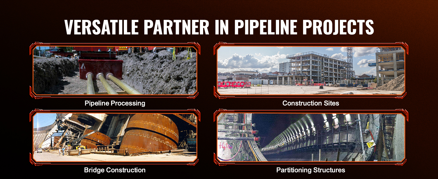 versatile partner in pipeline projects: pipeline processing, construction sites, bridge construction, partitioning structures