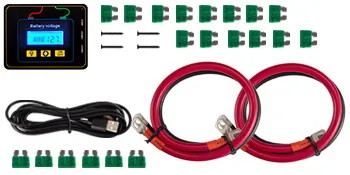 VEVOR power inverter kit with cables, connectors, and digital display.