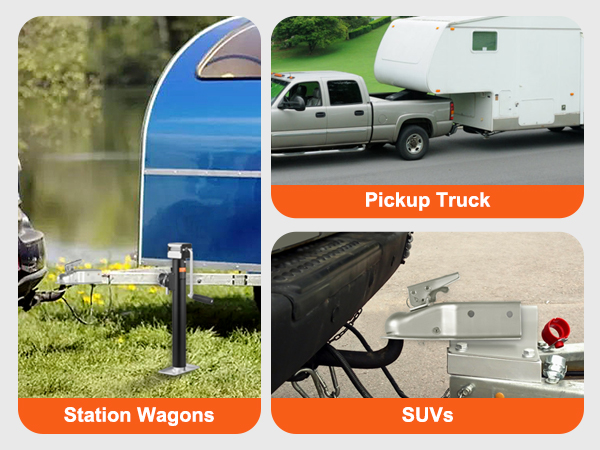 enhanced traction for adventurous travels with VEVOR trailer coupler on station wagons, pickup trucks, and suvs.
