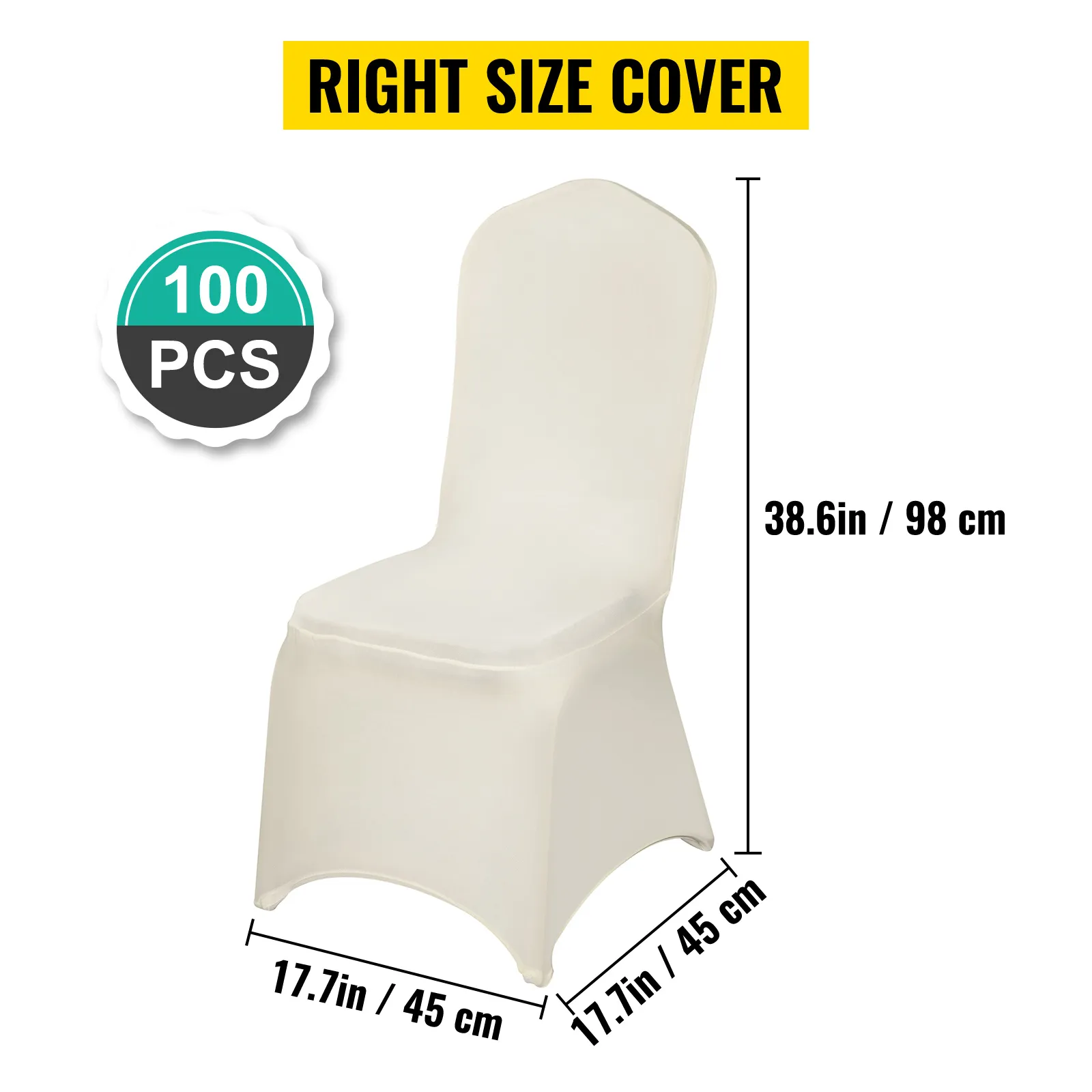 VEVOR chair covers, 100 pcs, 17.7