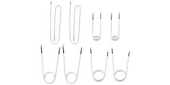 white coil accessories for VEVOR induction heater arranged in a grid pattern.