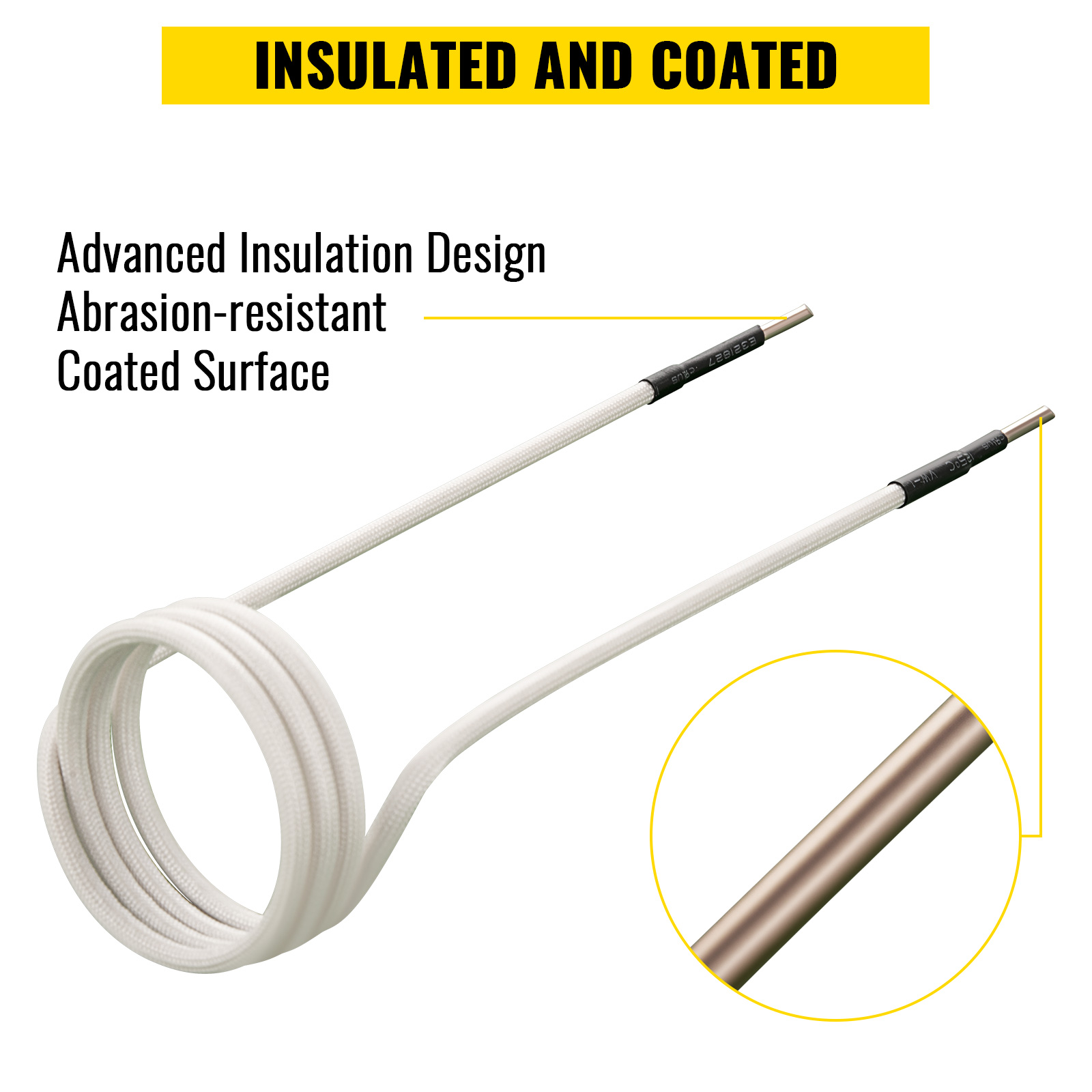 VEVOR induction heater with advanced insulation and abrasion-resistant coated surface.