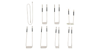 nine different coil attachments for VEVOR induction heater kit in a flat layout.