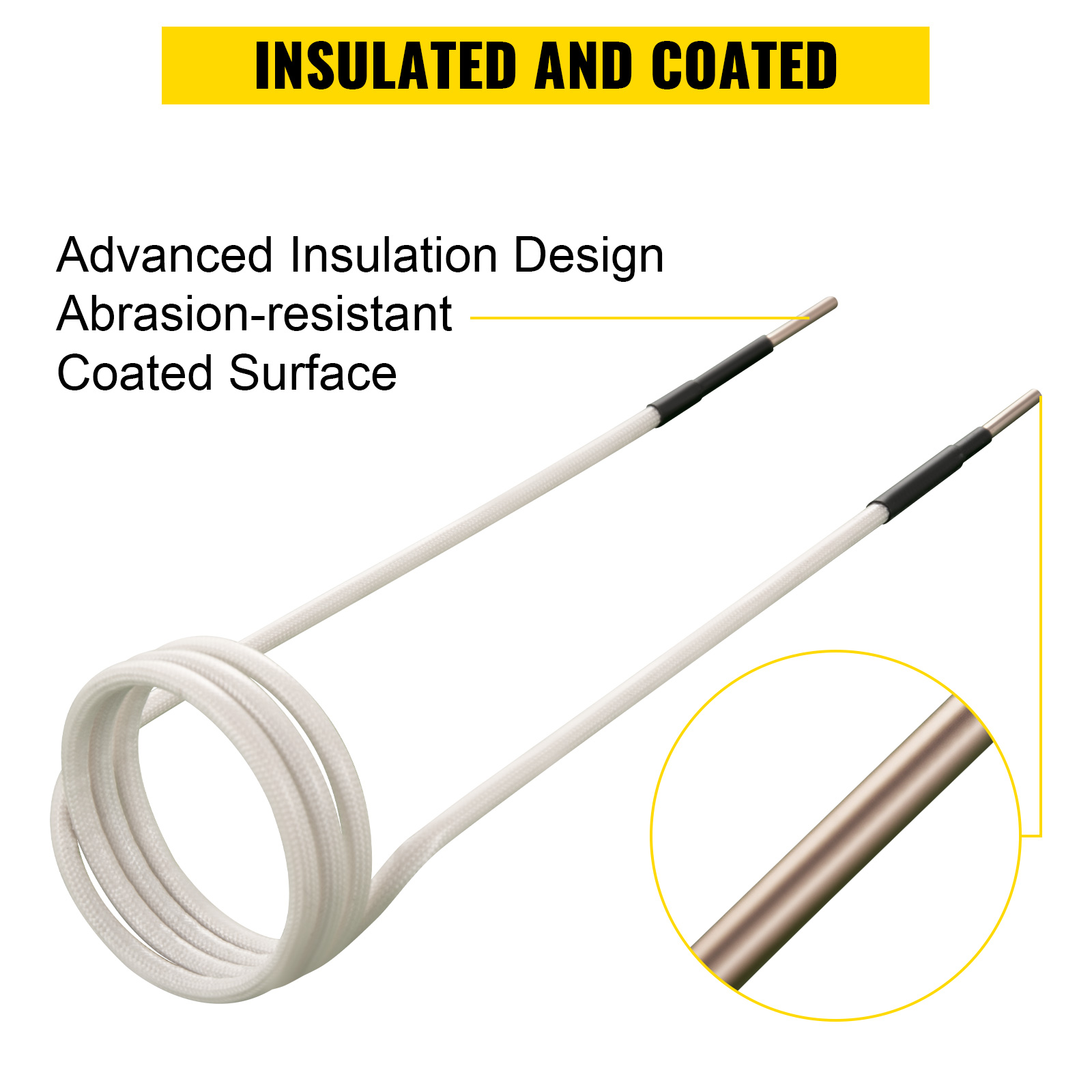 VEVOR induction heater kit insulated and coated wire with advanced design.