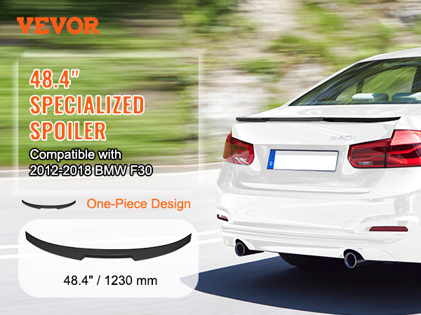 VEVOR gt wing car spoiler, 48.4" specialized, compatible with 2012-2018 bmw f30.