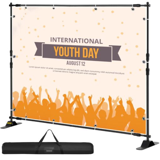 VEVOR Adjustable Backdrop Banner Stand 170 300x110 240 cm