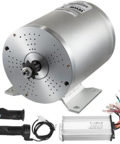 VEVOR 1800W 48V Brushless DC Motor Kit with 32A Speed Controller & Throttle Grip for Go-Karts