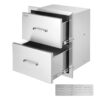 Stainless Steel Outdoor Kitchen BBQ Island Double Storage Drawers
