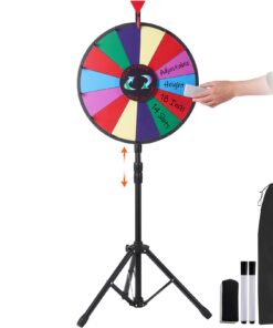 VEVOR 45 cm Prize Wheel with Tripod Stand – 14-Slot Colorful Spinning Wheel for Events & Trade Shows