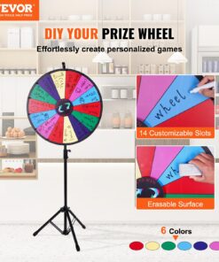 14-Slot Dry Erase Fortune Spinner for Events & Games
