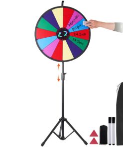 VEVOR 60 cm Color Prize Wheel with Tripod Stand