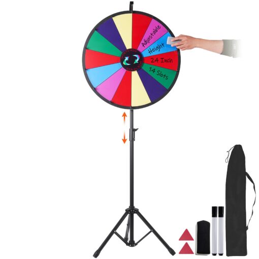 VEVOR 60 cm Color Prize Wheel with Tripod Stand