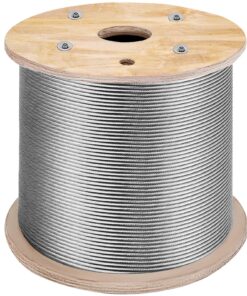 VEVOR 150M T316 Stainless Steel Wire Rope 3.2mm 1x19 Strand for Deck Railing