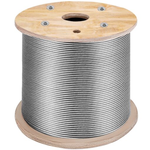 VEVOR 150M T316 Stainless Steel Wire Rope 32mm 1x19 Strand for Deck Railing