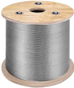 VEVOR T316 Stainless Steel Wire Rope 3.2mm 7x7 Strand 152m for Deck Railing