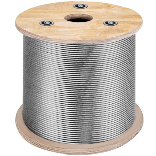 VEVOR T316 Stainless Steel Wire Rope 32mm 7x7 Strand 152m for Deck Railing