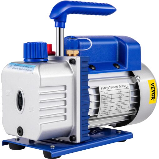 3 CFM 13 HP Single Stage Rotary Vane Vacuum Pump for HVAC Refrigeration