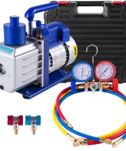 VEVOR 8.2 m³/h Vacuum Pump & Manifold Gauge Set for HVAC Refrigeration R22 R134A R410A