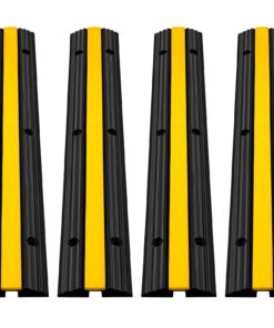 VEVOR 4-Pack 1-Channel Rubber Cable Protector Ramp