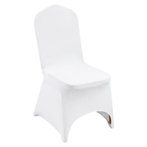 VEVOR 50pcs White Spandex Chair Covers Stretch Washable Slipcovers for Weddings