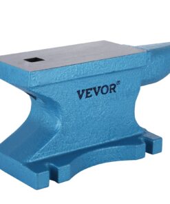 VEVOR 25.4 Kg Cast Iron Blacksmith Anvil with Round Horn & Hardy Hole for Metalworking & Forging