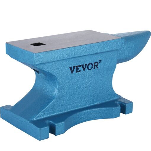 VEVOR 254 Kg Cast Iron Blacksmith Anvil with Round Horn Hardy Hole for Metalworking Forging