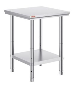 VEVOR Stainless Steel Work Table 60x60x80cm