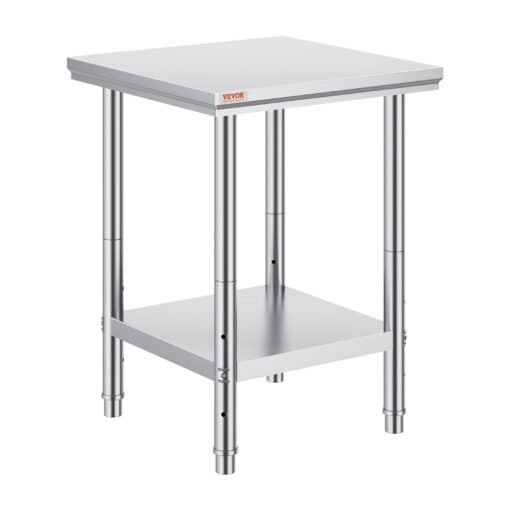 VEVOR Stainless Steel Work Table 60x60x80cm