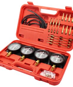 VEVOR Motorcycle Carburetor Synchronizer Tool Kit with 4 Precision Gauges & Hoses