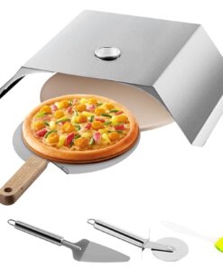 VEVOR Stainless Steel Pizza Oven Kit for 48x35 cm Grills