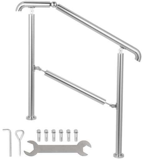 VEVOR Stainless Steel Handrail for 2 3 Steps